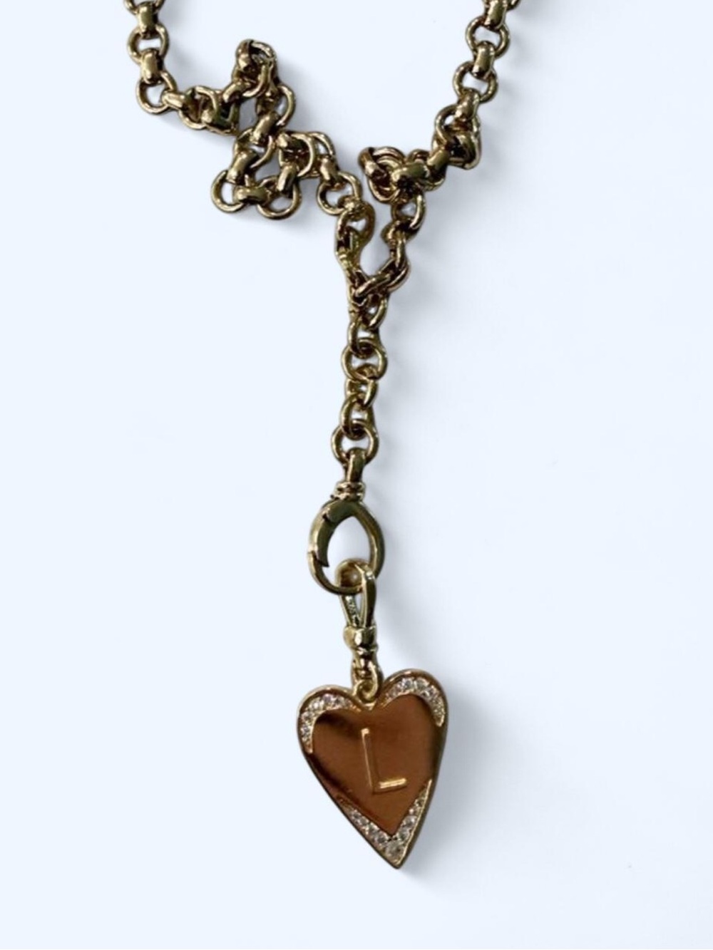 Anthropologie Thick-Chain Pendant Necklace Letter “L”